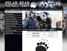 Tablet Screenshot of polarbearfootballcamps.com